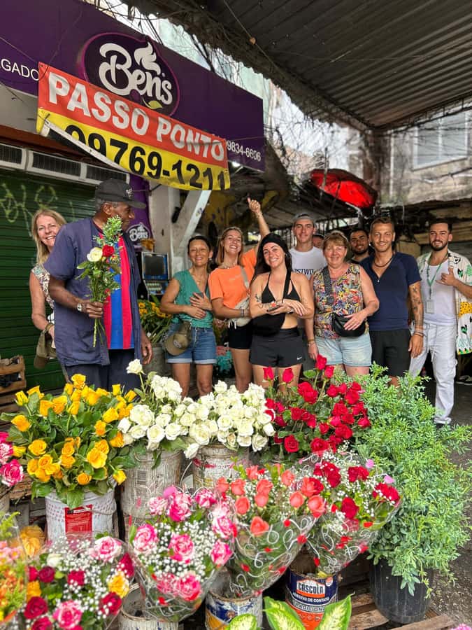 A Walk in the Rocinha Favela: Women Leading the Way - Walking downhill through streets filled with art