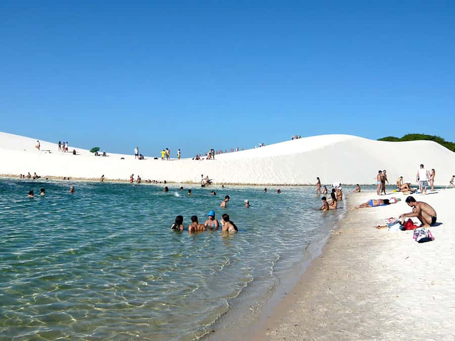 Barreirinhas: Lagoa Azul and Maranhao Half-Day Guided Tour - Walking across the white dunes