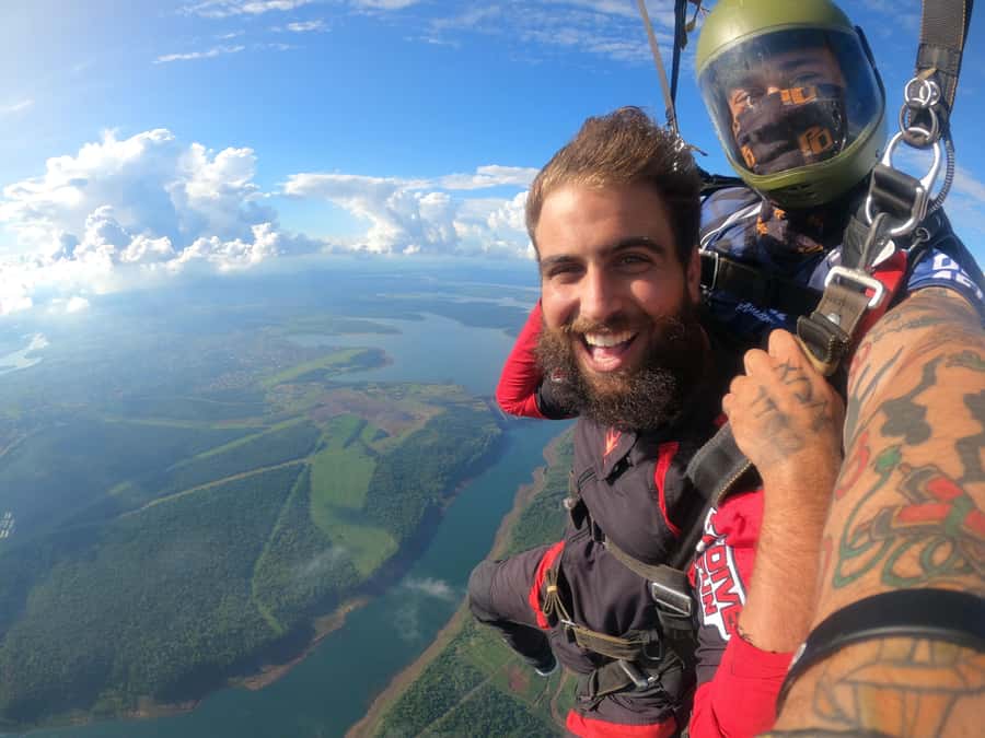 Foz do Iguacu: Skydiving Experience with Photos and Videos - Preparing for the tandem parachute jump