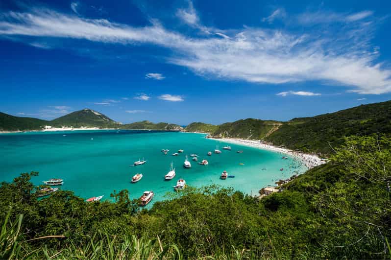 From Búzios: Arraial do Cabo with Boat Tour and BBQ Lunch - Praia do Forno and the 10 to 15-minute swim stop