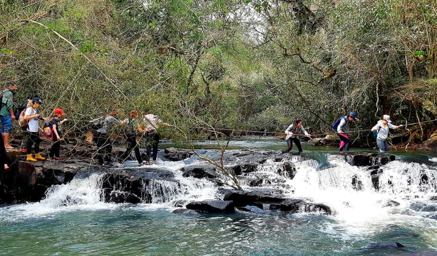 From Foz do Iguaçu: Secret Falls Adventure - Swimming in clear pools and the natural jacuzzi