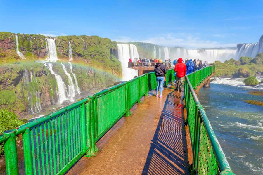 From Puerto Iguazu: Brazilian Side of the Falls with Ticket - Walking the 1-kilometer trail toward Devil’s Throat
