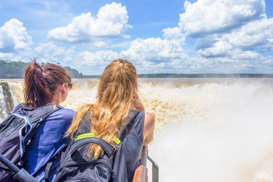 From Puerto Iguazu: Brazilian Side of the Falls with Ticket - The panoramic elevator and Canoas Mirim Space