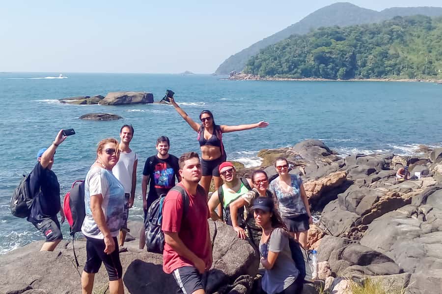 From São Paulo: Santo Amaro Island Trekking by Wild Beaches - Camburi waterfall is the cool-down stop