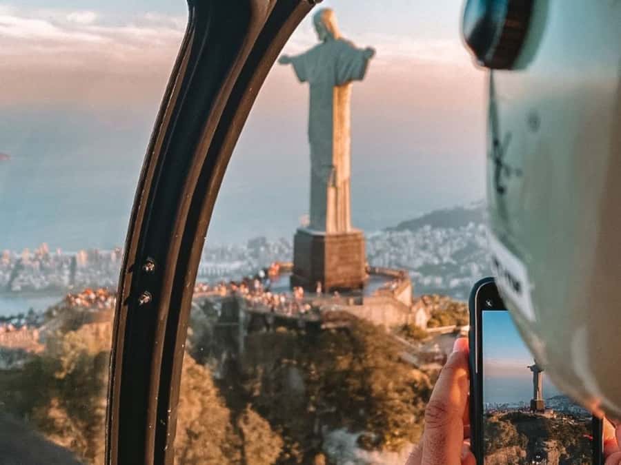 Rio De Janeiro Helicopter Flight Tour - Flying past Christ the Redeemer