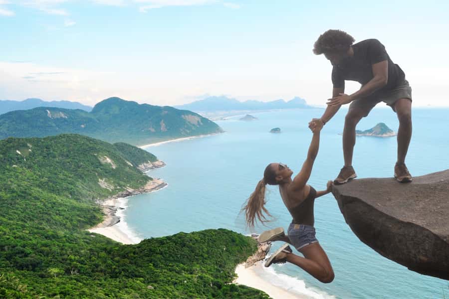 Rio de Janeiro: Telegrafo Rock Hike with Optional Beach Stop - The viewpoint before the famous rock