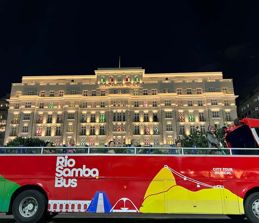 Skyline Night Tour Rio de Janeiro - Panoramic City Tour Rio Samba Bus - Copacabana and Ipanema, Rio’s famous beach districts