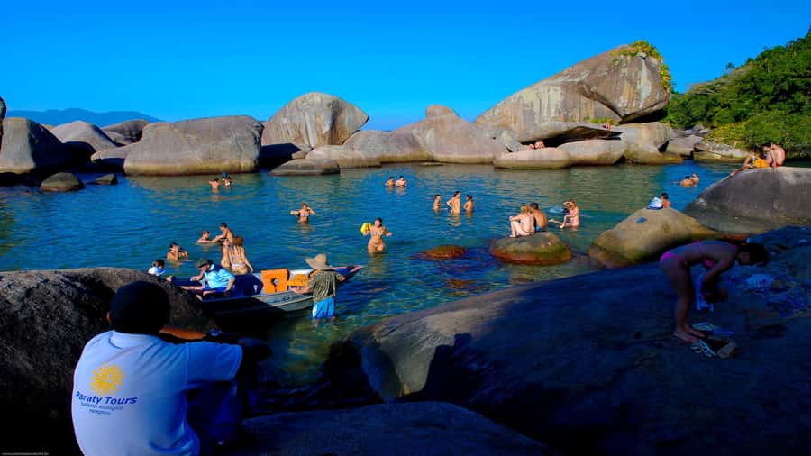 Trindade Day Trip: Nature and Sea Adventure from Paraty - Swimming in the calm water at Ranchos Beach